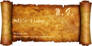 Már Ilona névjegykártya