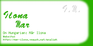 ilona mar business card